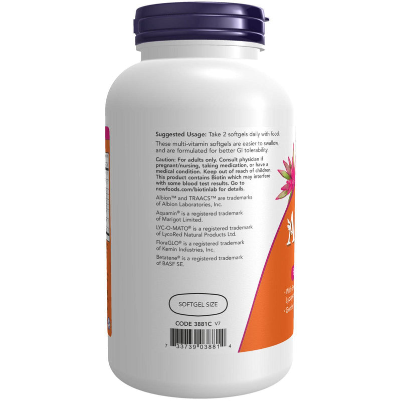 NOW Foods Adam Men's Multiple Vitamin 180 Softgels