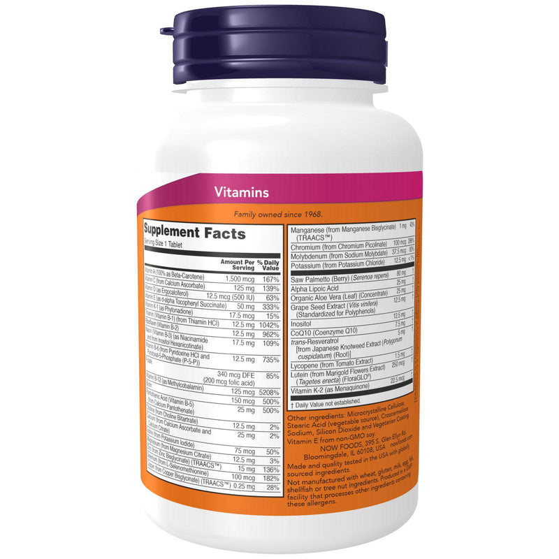 NOW Foods ADAM Men's Multiple Vitamin 60 Tablets