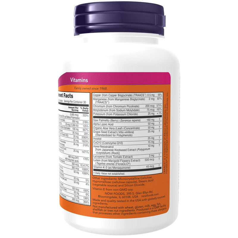 NOW Foods ADAM Men's Multiple Vitamin 90 Veg Capsules