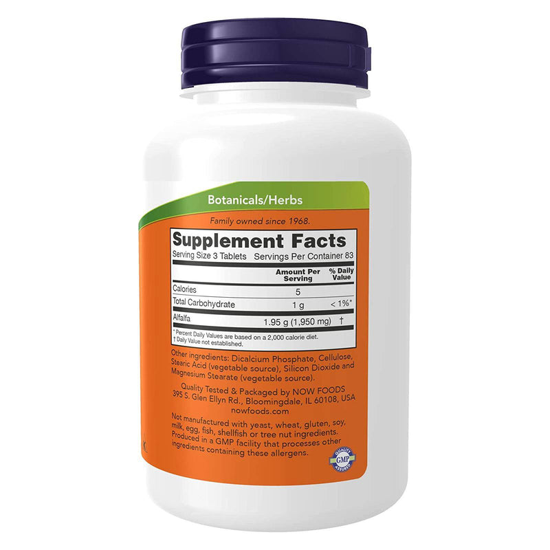 NOW Foods Alfalfa 650 mg 250 Tablets