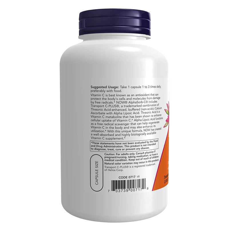 NOW Foods AlphaSorb-C 500 180 Veg Capsules