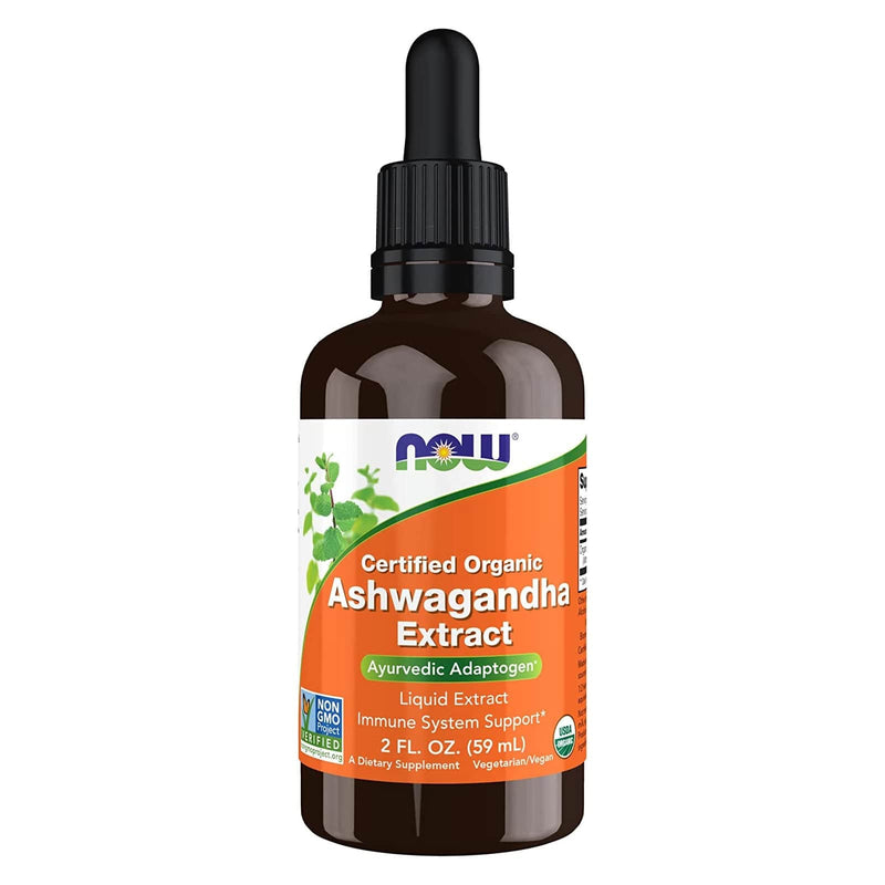 NOW Foods Ashwagandha Extract Liquid Organic 2 fl oz