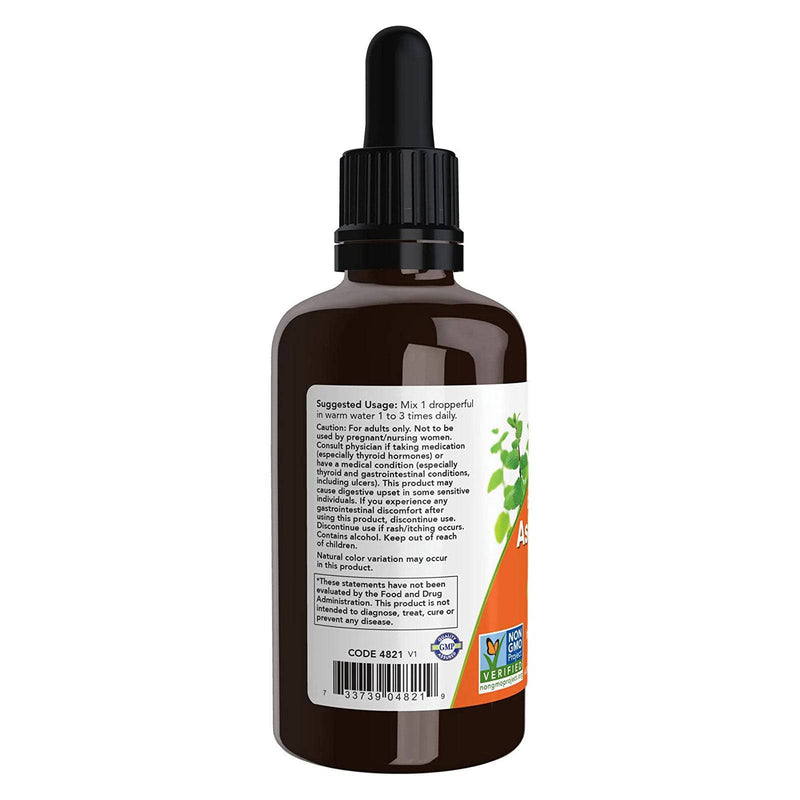 NOW Supplements, Ashwagandha Liquid Extract, 유기농, 면역 시스템 지원, 2 fl oz