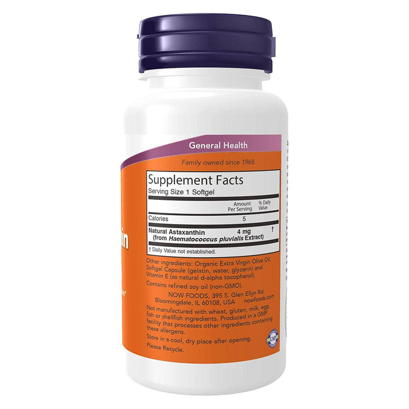 NOW Foods Astaxanthin 4 mg 90 Softgels