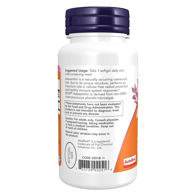 NOW Foods Astaxanthin Extra Strength 10 mg 60 Softgels