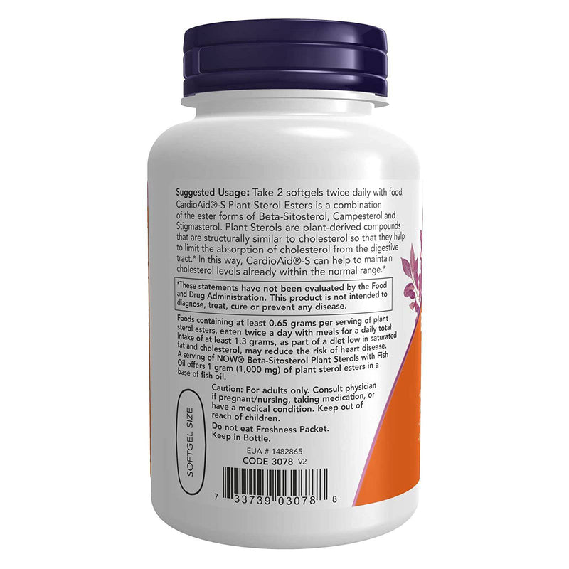 NOW Foods Beta-Sitosterol Plant Sterols 90 Softgels