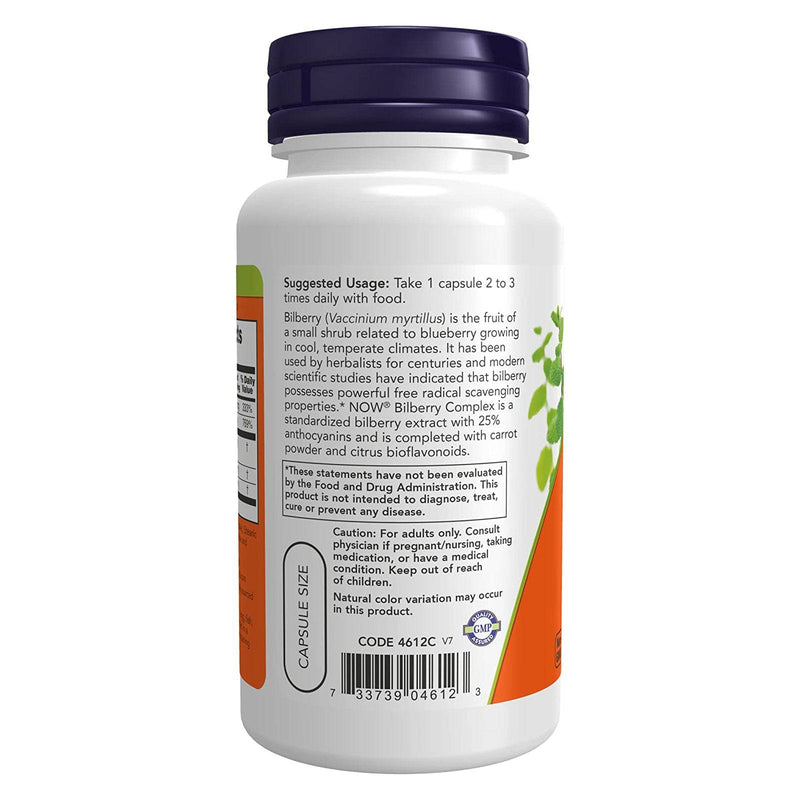 NOW Foods Bilberry Complex 100 Veg Capsules