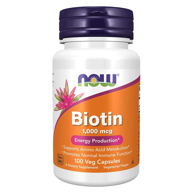 NOW Foods Biotin 1000 mcg 100 Veg Capsules