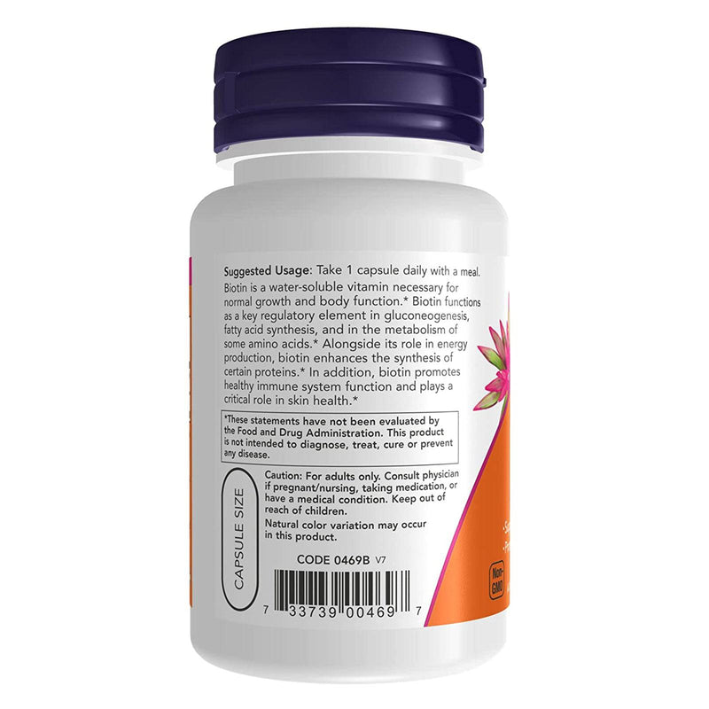 NOW Foods Biotin 1000 mcg 100 Veg Capsules