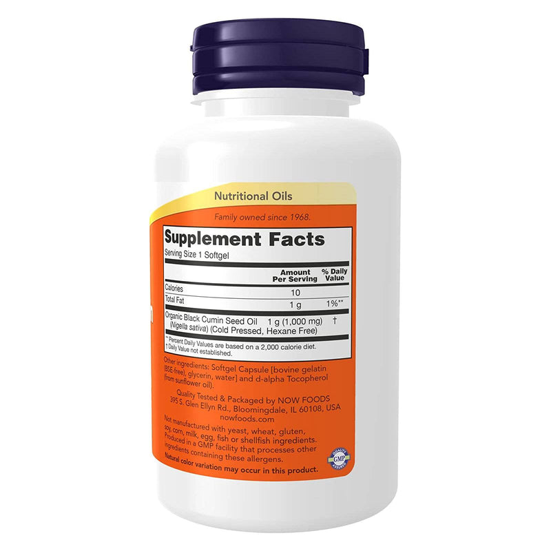 NOW Foods Black Cumin Seed Oil 1000 mg Softgels