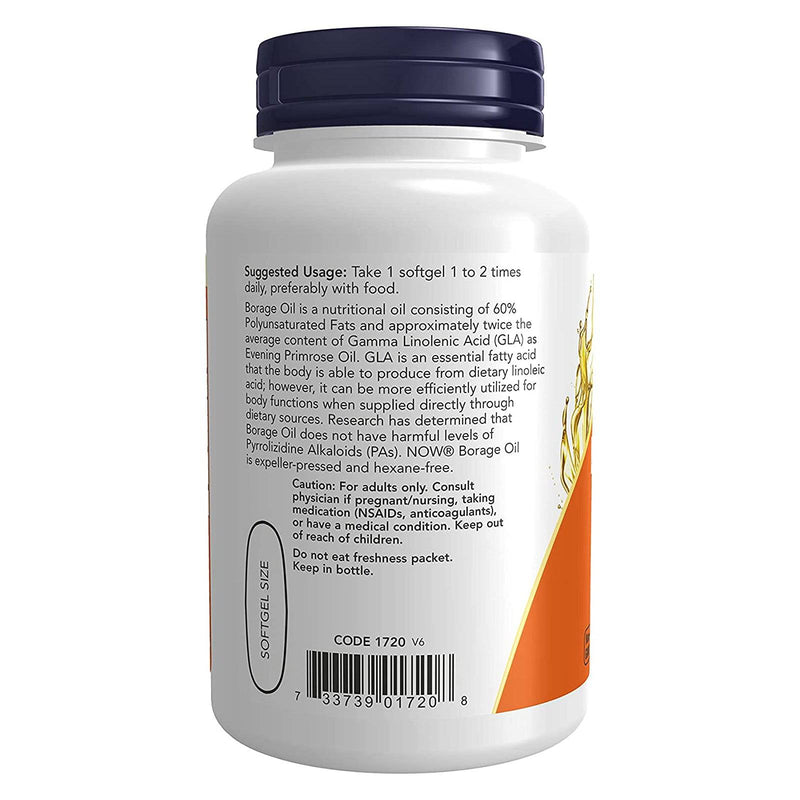 NOW Foods Borage Oil 1000 mg 60 softgels