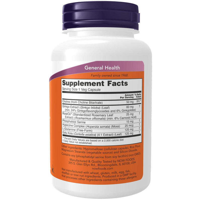 NOW Foods Brain Elevate 120 Veg Capsules