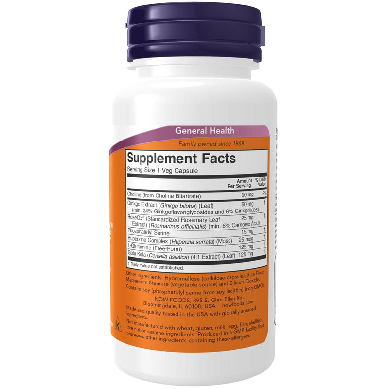 NOW Foods Brain Elevate 60 Veg Capsules