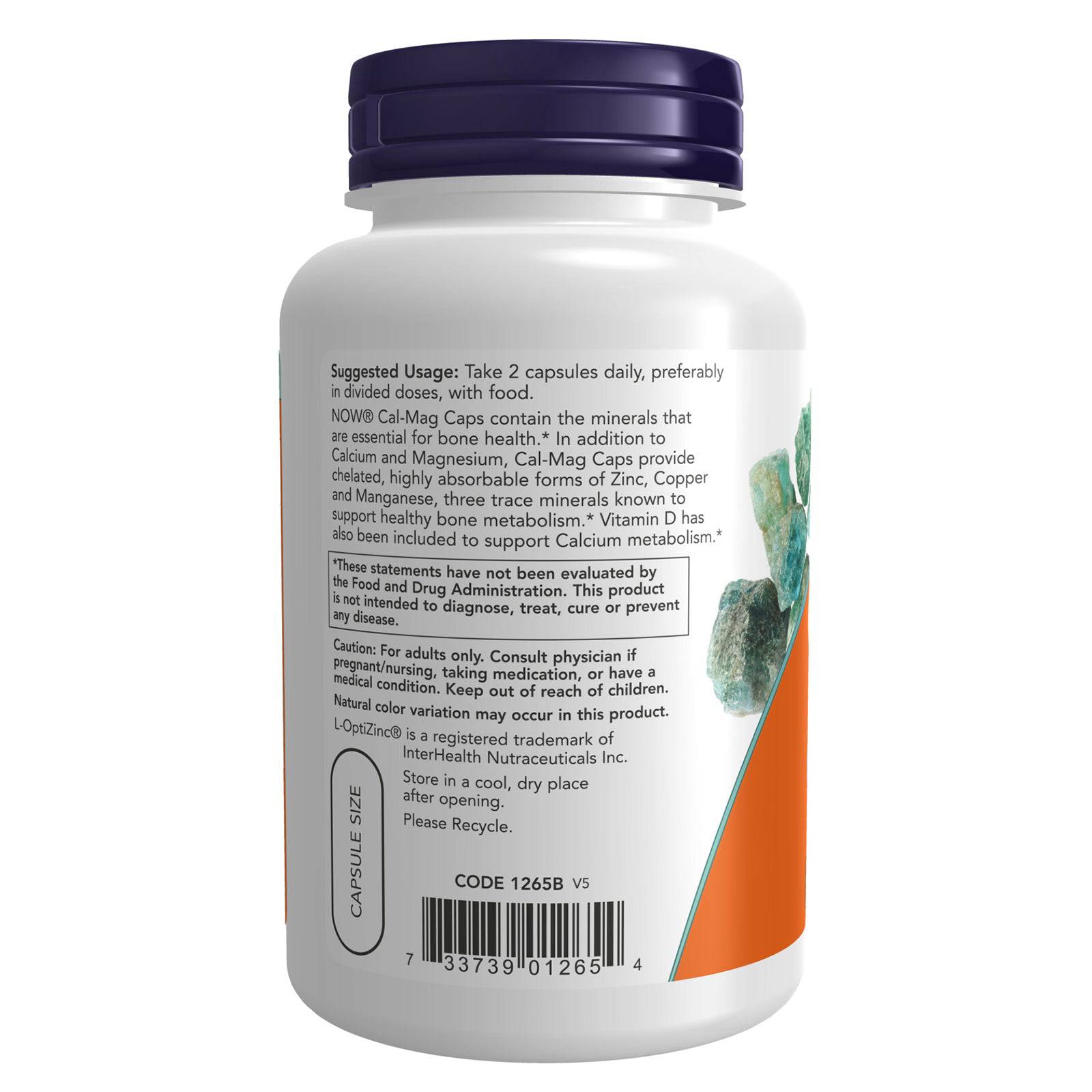 NOW Foods Cal-Mag Caps 120 Veg Capsules, Calcium Magnesium with Vitamin ...