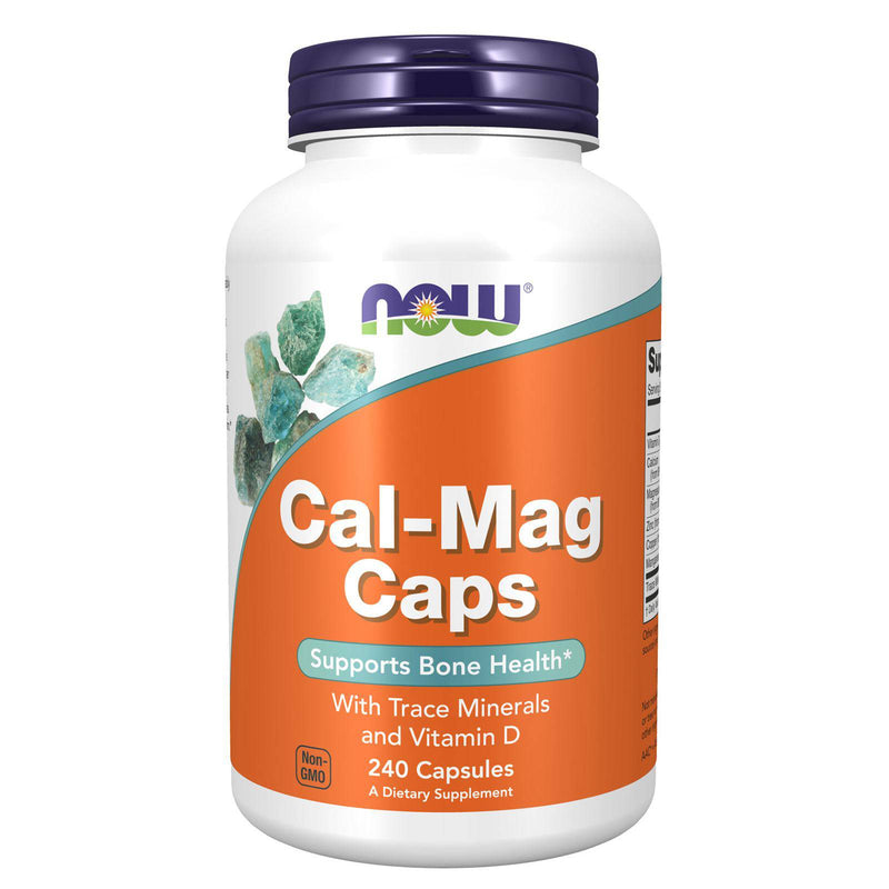 NOW Foods Cal-Mag Caps 240 Veg Capsules, Calcium Magnesium with Vitamin D3 & Zinc