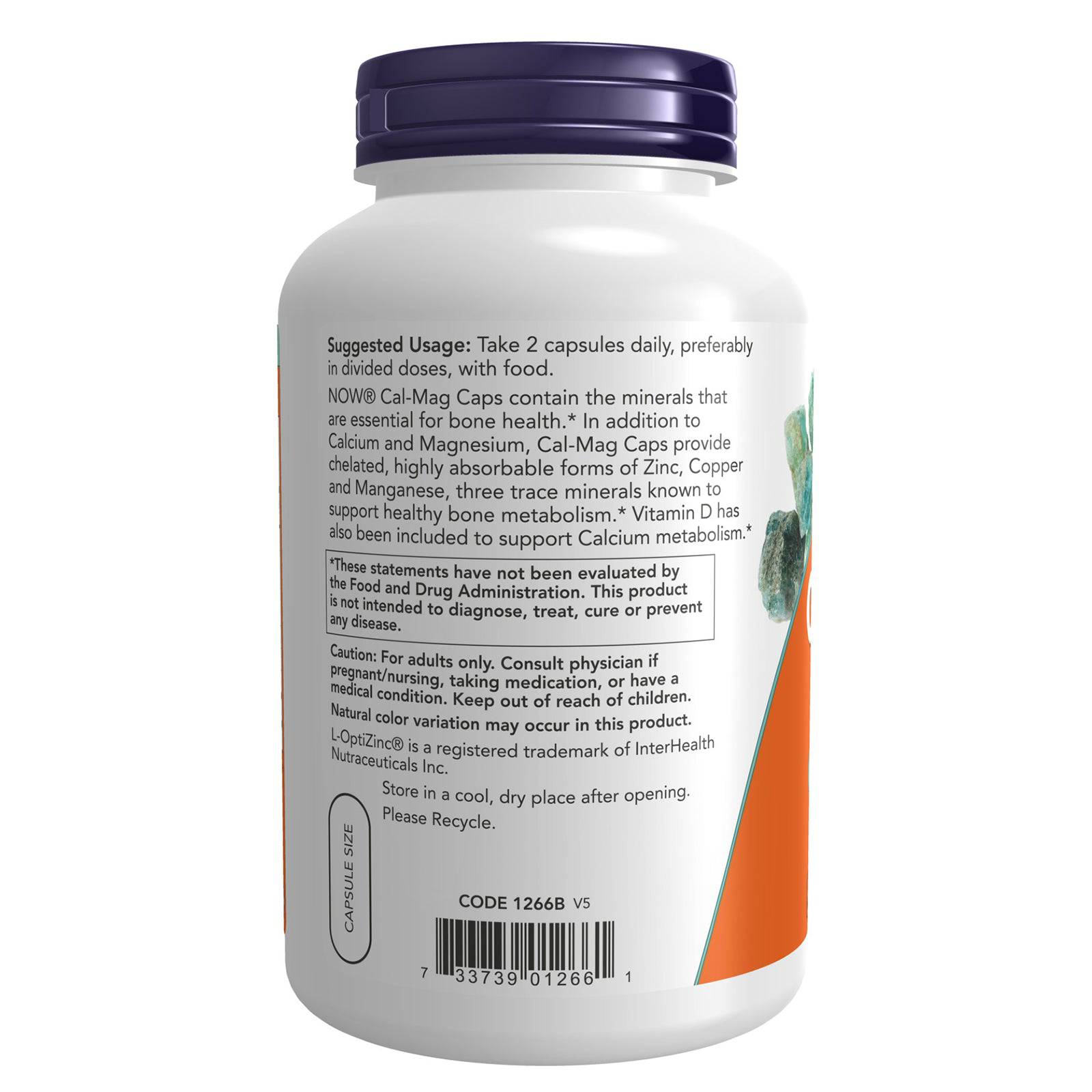 NOW Foods Cal-Mag Caps 240 Veg Capsules, Calcium Magnesium with Vitamin ...