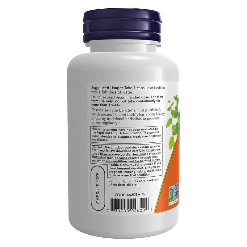 NOW Foods Cascara Sagrada 450 mg 100 Veg Capsules