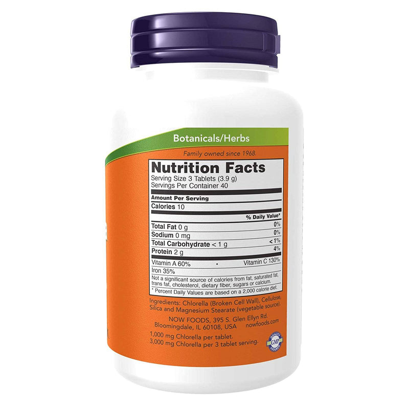 NOW Foods Chlorella 1000 mg 120 Tablets