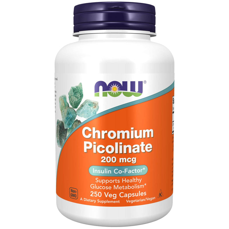 NOW Foods Chromium Picolinate 200 mcg 250 Veg Capsules