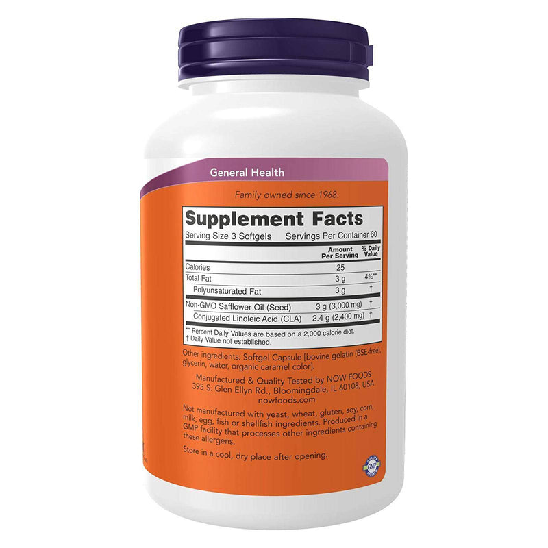 NOW Foods CLA (Conjugated Linoleic Acid) 800 mg 180 Softgels