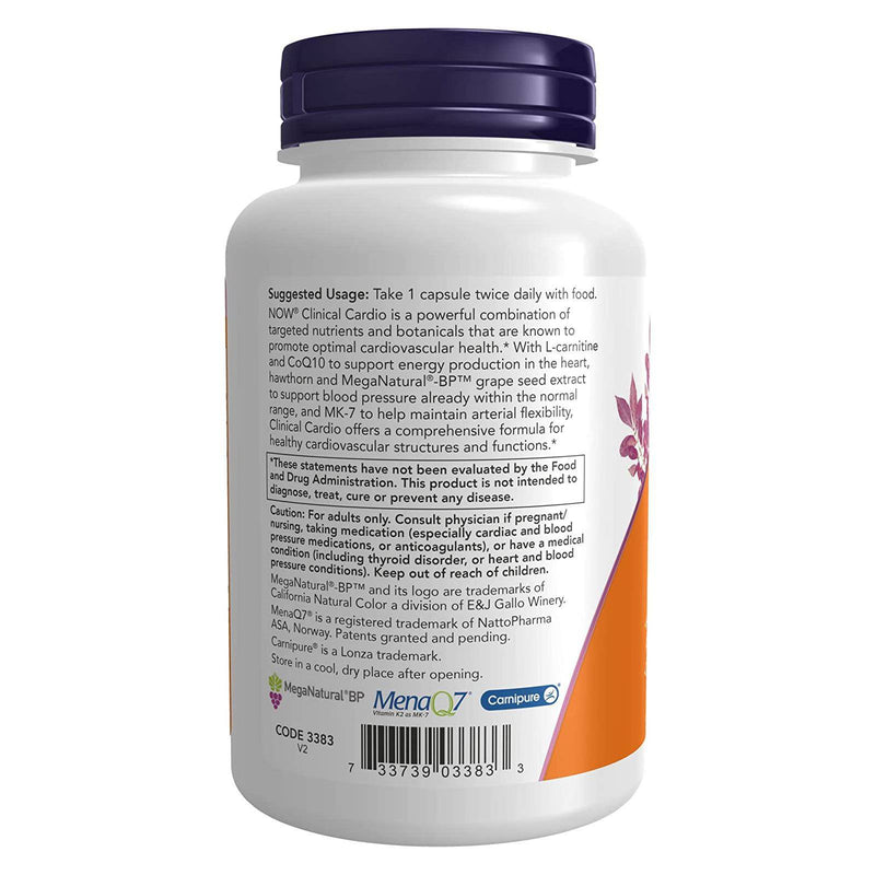 NOW Foods Clinical Cardio 90 Veg Capsules