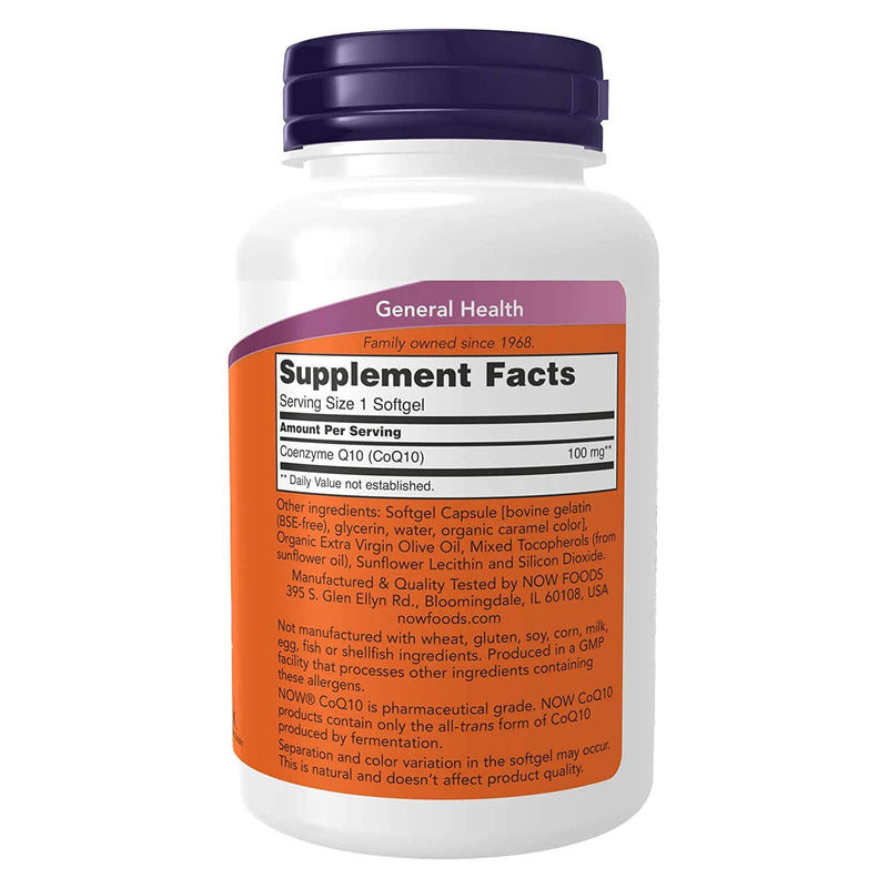 NOW Foods CoQ10 100 mg 150 Softgels