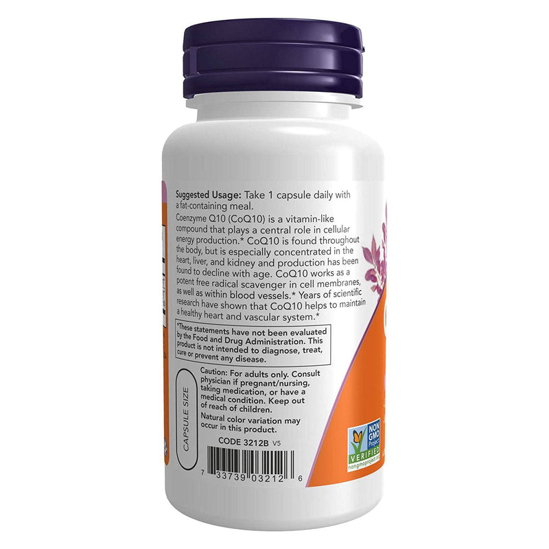 NOW Foods CoQ10 100 mg with Hawthorn Berry 90 Veg Capsules