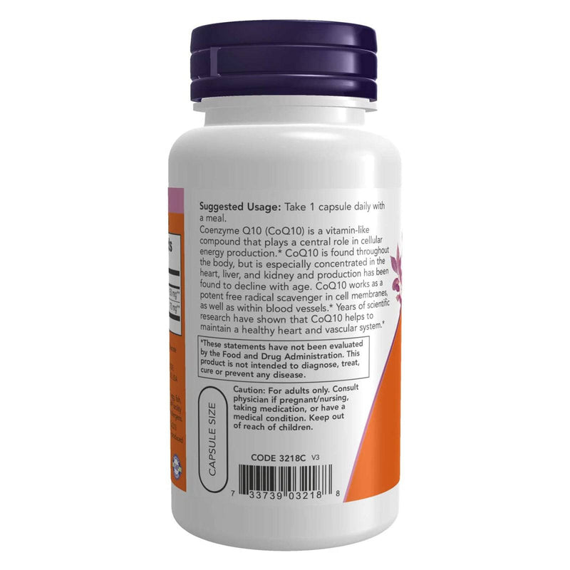 NOW Suplementos, CoQ10 150 mg, Grau Farmacêutico, Forma All-Trans produzida por Fermentação, 100 Cápsulas Vegetais