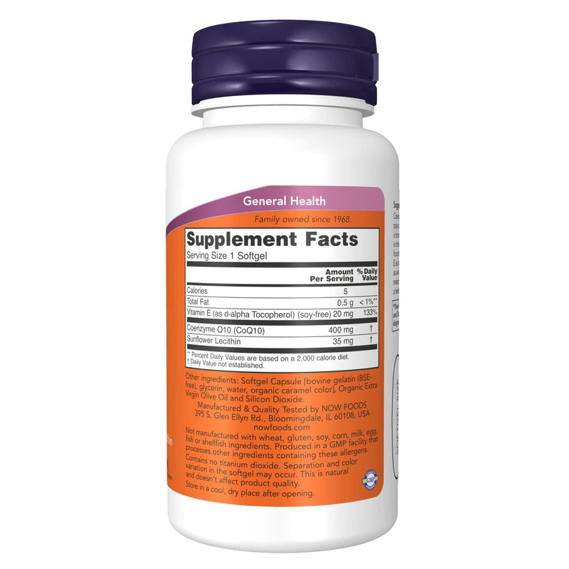 NOW Foods CoQ10 400 mg 30 Softgels