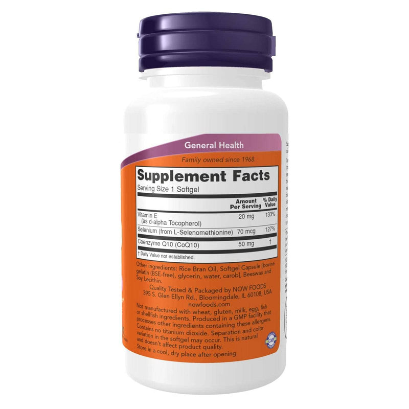 NOW Foods CoQ10 50 mg 100 Softgels