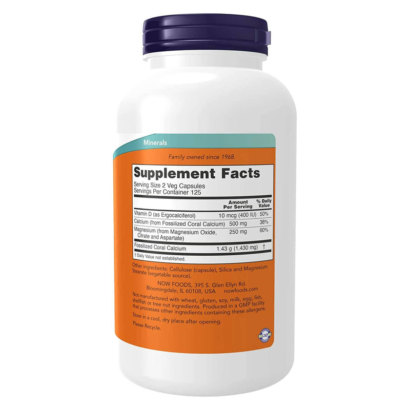 NOW Foods Coral Calcium Plus 250 Veg Capsules