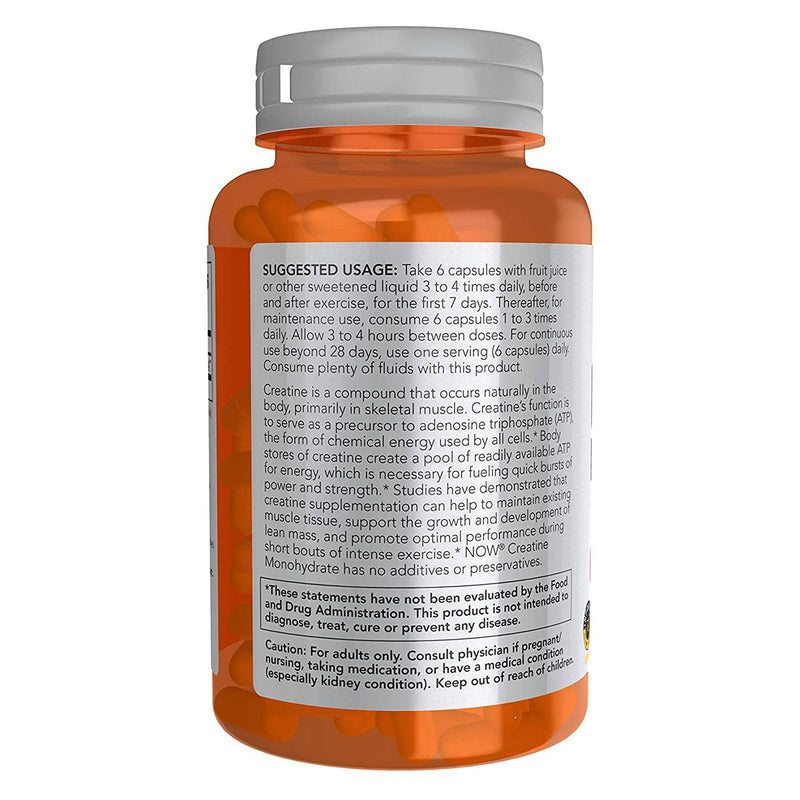 NOW Foods Creatine Monohydrate 750 mg 120 Veg Caps