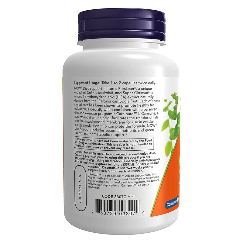 NOW Supplements, Soporte de dieta con forssleance® (Coleus forskohlii), 120 cápsulas de VEG