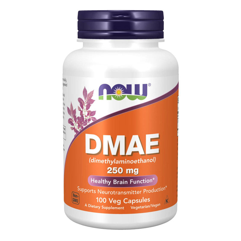 NOW Supplements, DMAE(디메틸아미노에탄올) 250mg, 건강한 뇌 기능*, 100 식물성 캡슐 