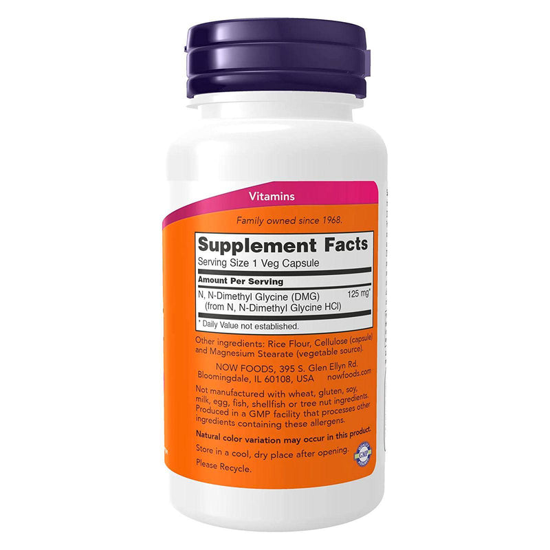 NOW Foods DMG 125 mg 100 Veg Capsules