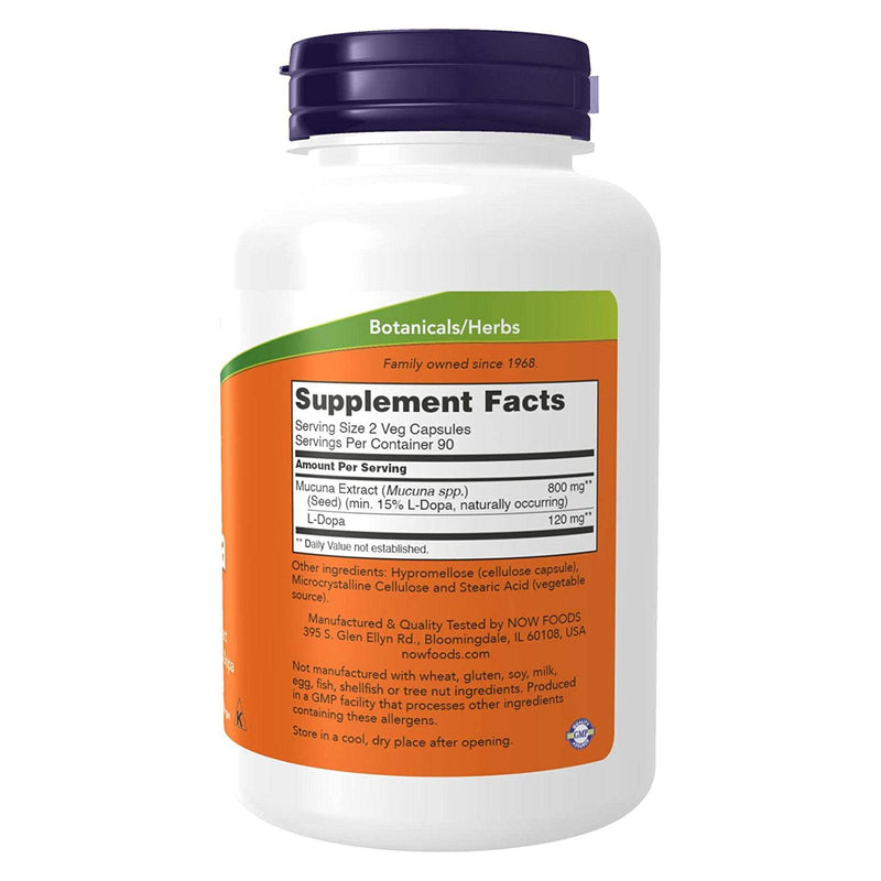 NOW Foods Dopa Mucuna 180 Veg Capsules