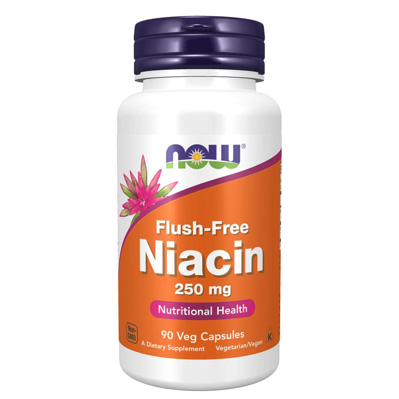 NOW Foods Flush-Free Niacin 250 mg 90 Veg Capsules