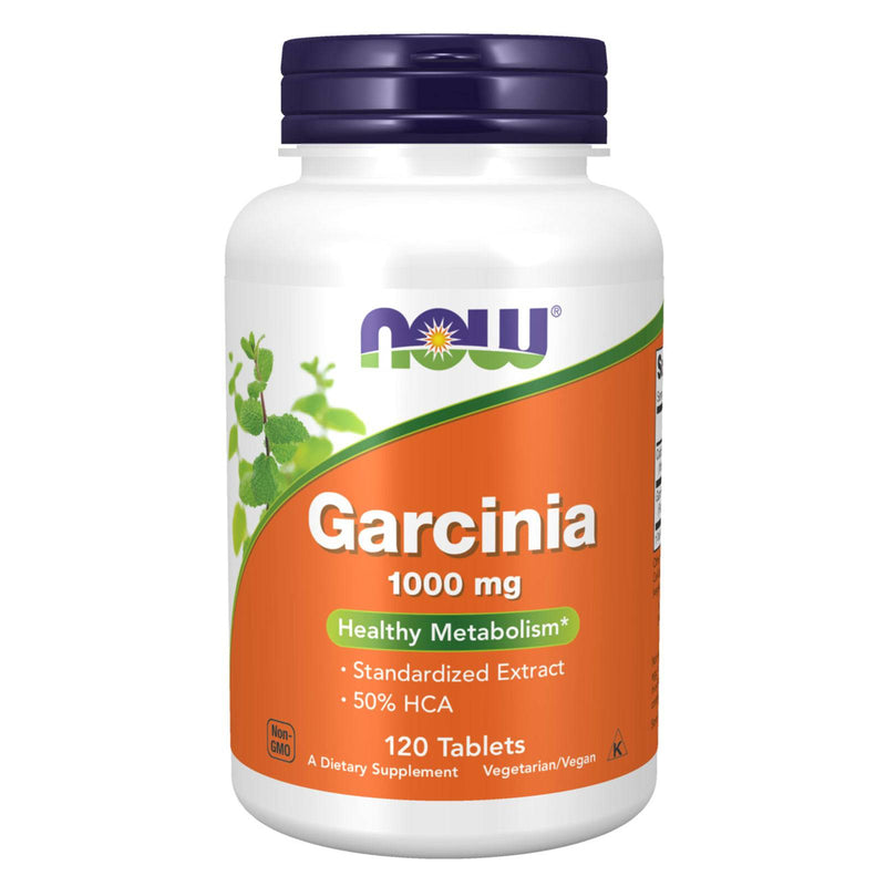 NOW Suplementos, Garcinia (Garcinia Cambogia) 1.000 mg, Metabolismo Saudável *, 120 Comprimidos