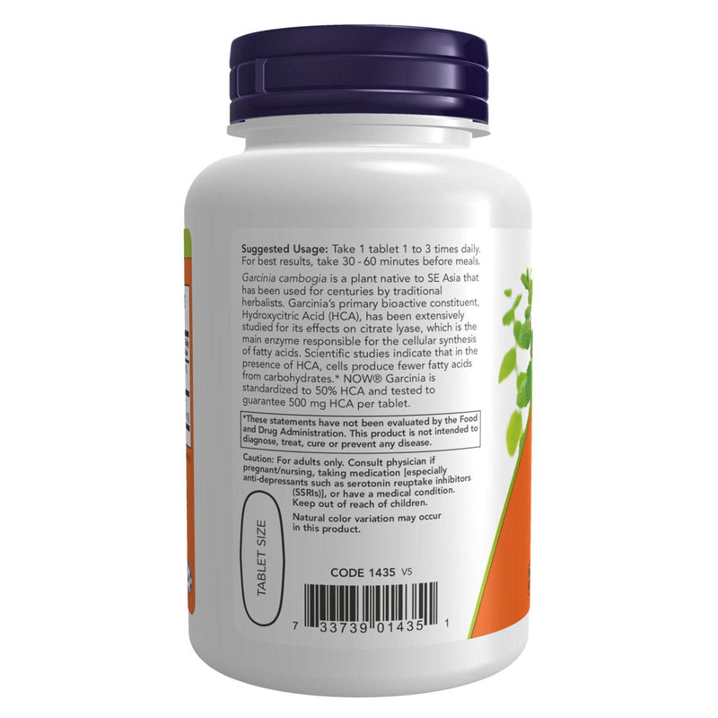 NOW Suplementos, Garcinia (Garcinia Cambogia) 1.000 mg, Metabolismo Saudável *, 120 Comprimidos