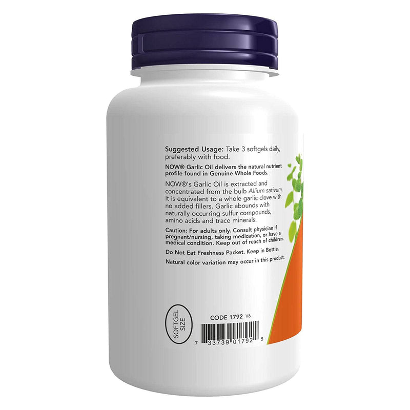 NOW Foods Garlic Oil 1500 mg 250 Softgels