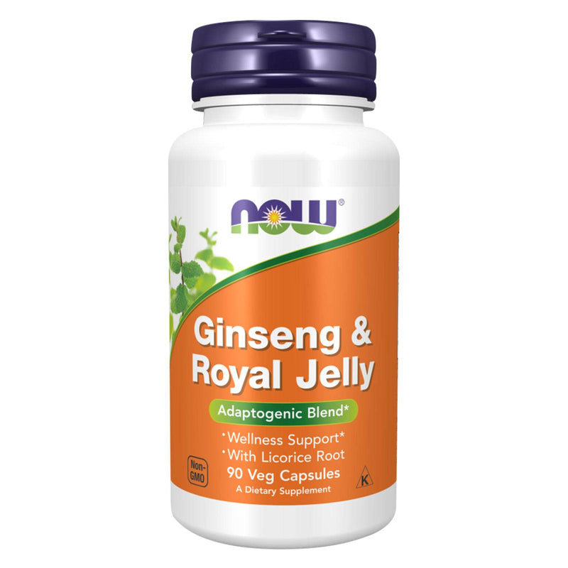 NOW Foods Ginseng & Royal Jelly 90 Veg Capsules