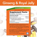 NOW Foods Ginseng & Royal Jelly 90 Veg Capsules - DailyVita