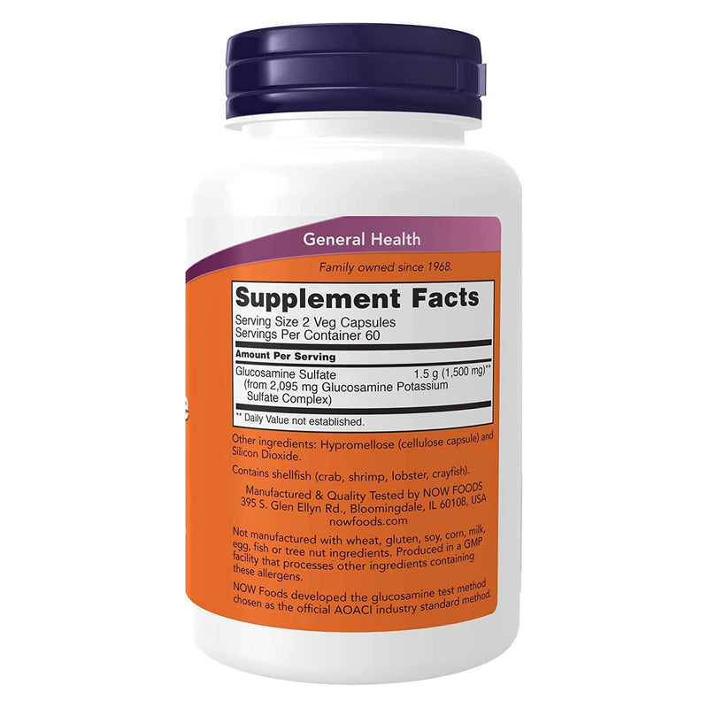 NOW Foods Glucosamine Sulfate 750 mg 120 Veg Capsules