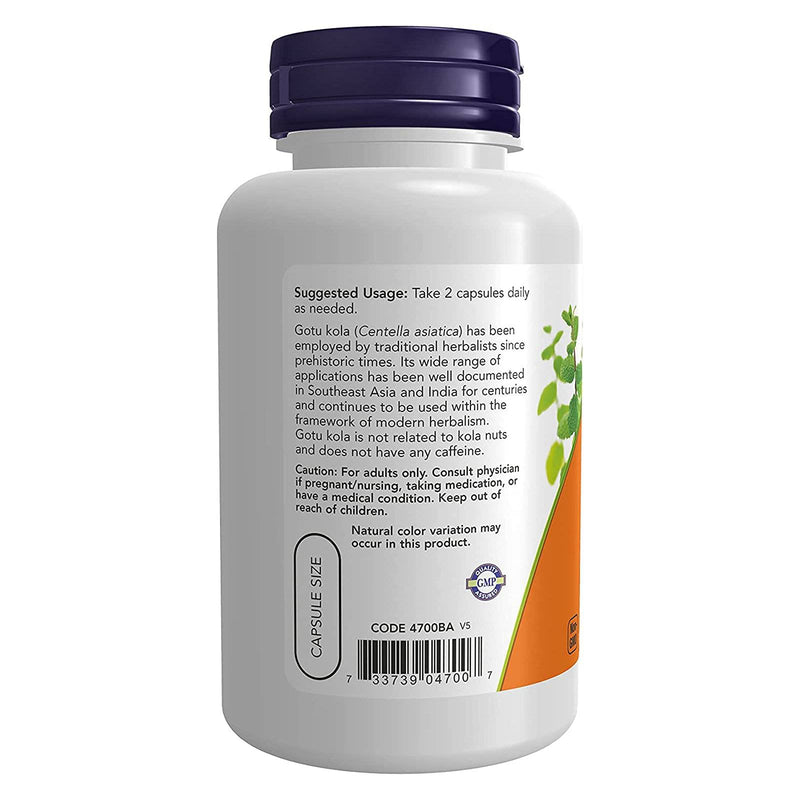 NOW Foods Gotu Kola 450 mg 100 Veg Capsules