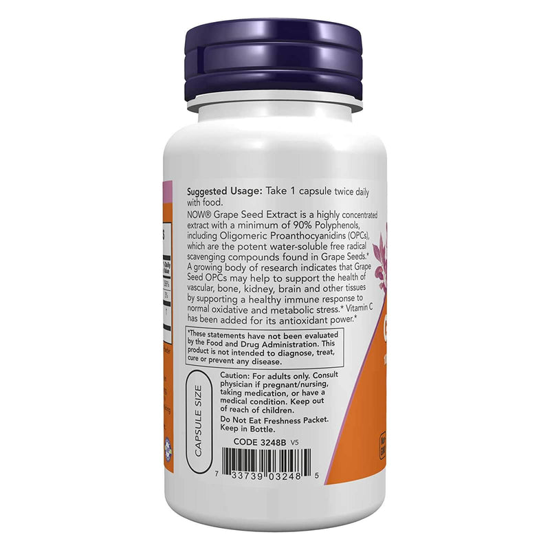 NOW Foods Grape Seed 100 Veg Capsules