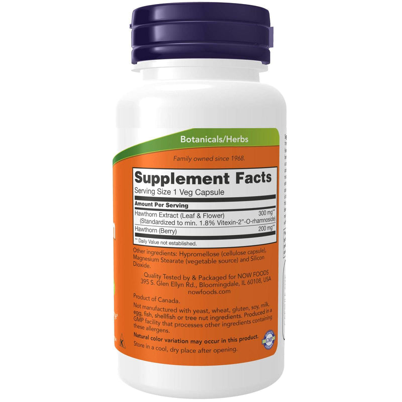 NOW Supplements, Hawthorn Extract 300 mg, 심혈관 건강 지원*, 90 식물성 캡슐 