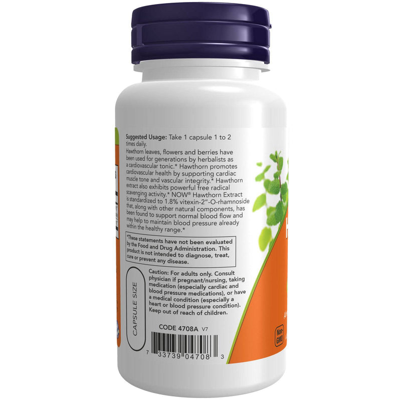 NOW Supplements, Hawthorn Extract 300 mg, 심혈관 건강 지원*, 90 식물성 캡슐 