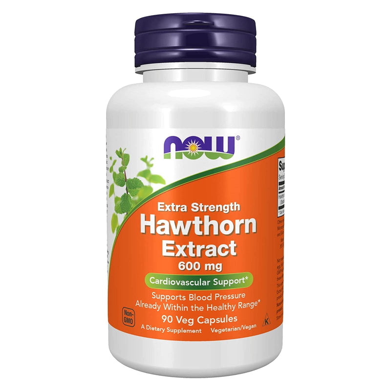 NOW Foods Hawthorn Extract 600 mg Extra Strength 90 Veg Capsules