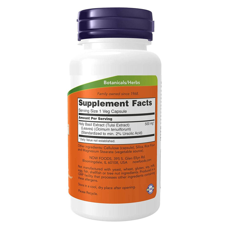 NOW Foods Holy Basil Extract 500 mg 90 Veg Capsules