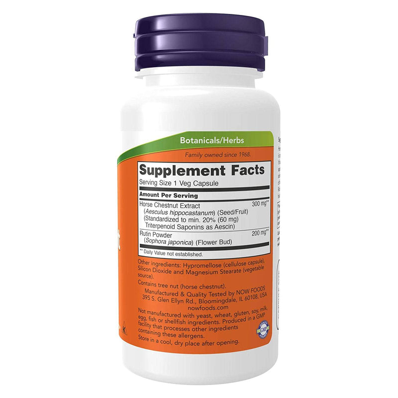 NOW Foods Horse Chestnut 300 mg 90 Veg Capsules